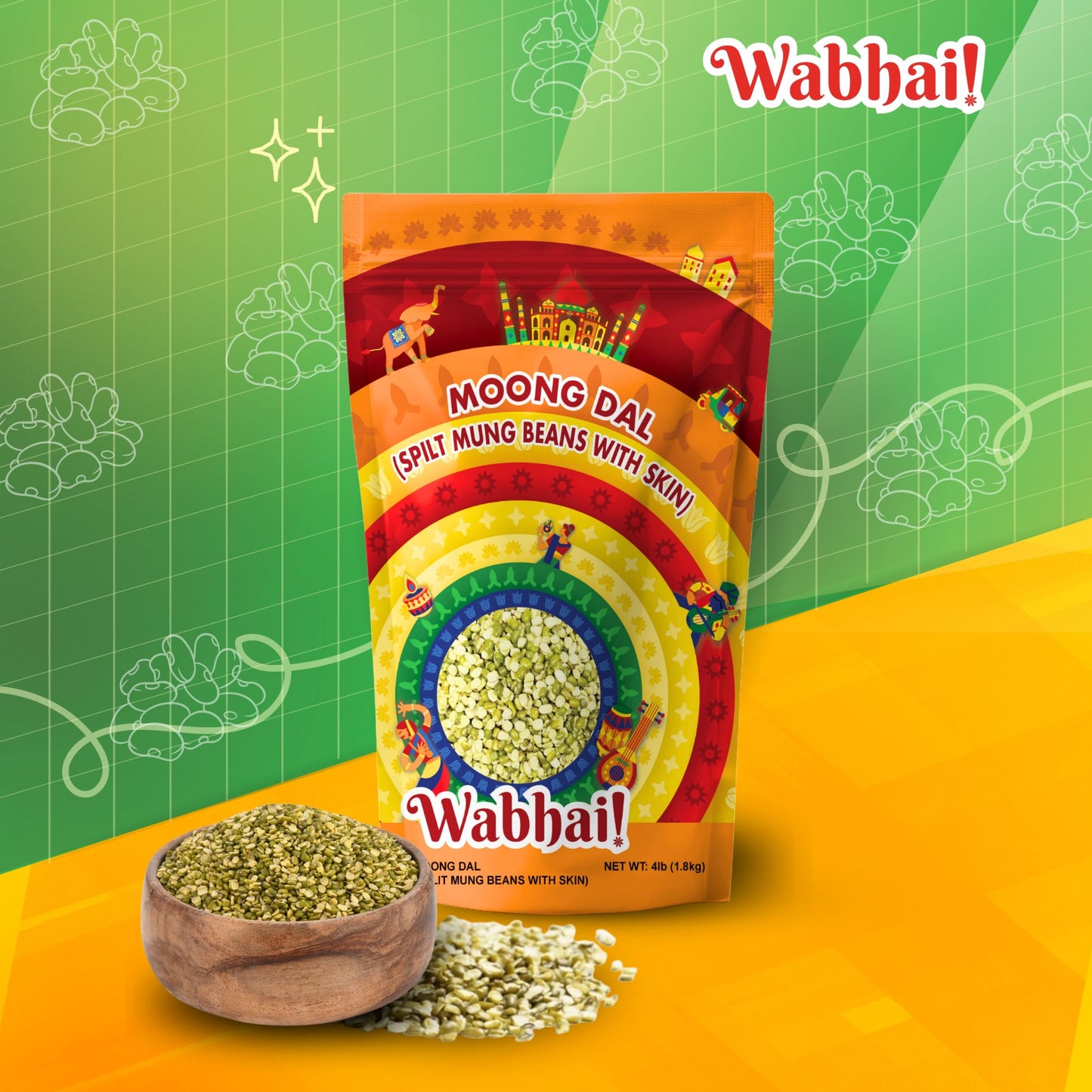 Moong Dal with Skin (Split Mung Beans with Skin)